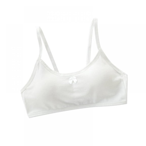 AJZIOJIRO 10-16Years Big Girls' Sports Bras Cotton Bra Built-Up Stretch Sports Bra