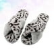 thumbnail image 5 of Pantuflas de leopardo con estampado de cruz gris para mujer, suaves y cálidas, para otoño e invierno (talla 36-37), 5 of 8
