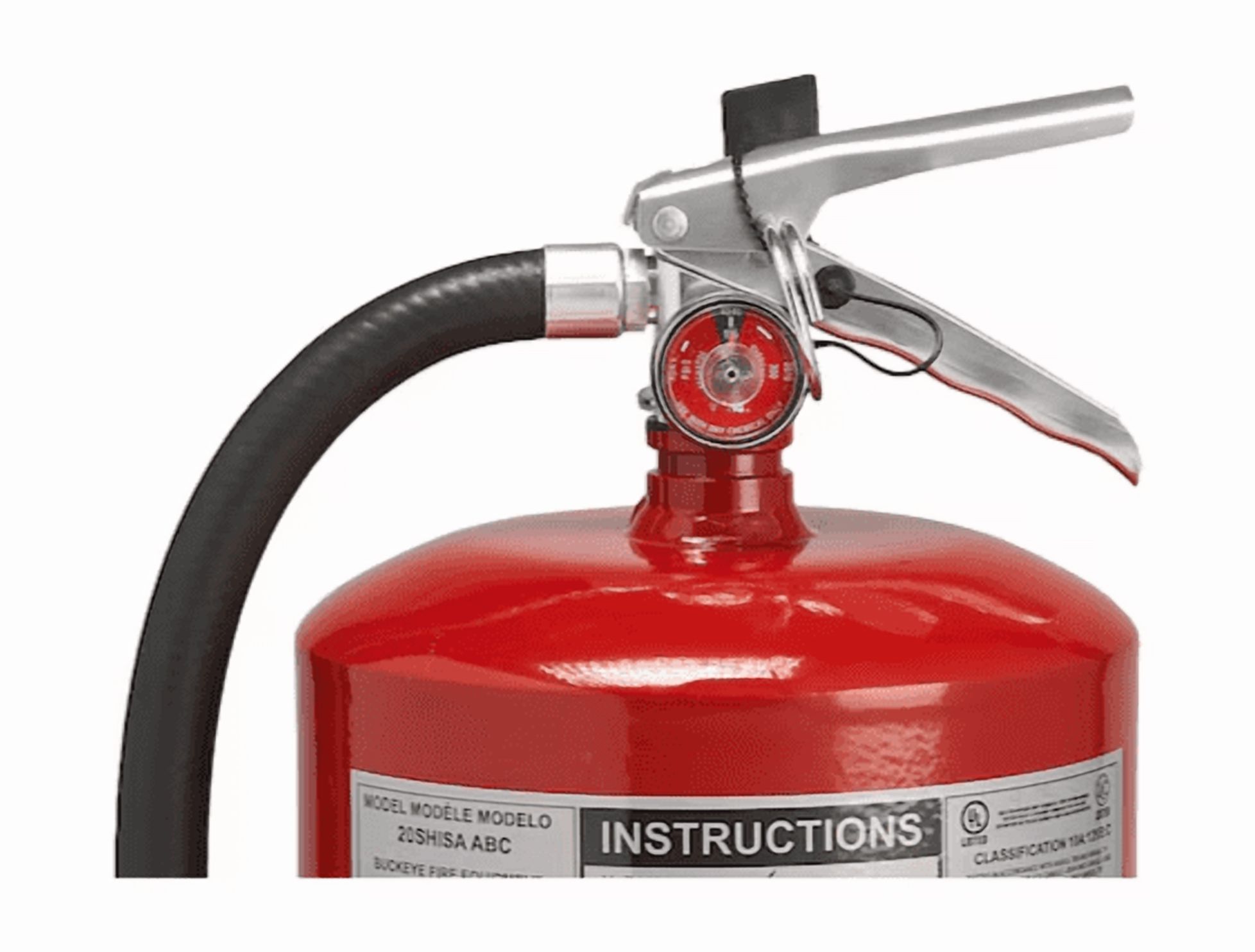 Rechargeable Fire Extinguisher 2.5 lb 1-A:10-B:C with Vehicle Bracket. Buckeye Fire Equipment 13315 2.5 ABC V/B 2.5 lb