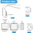thumbnail image 2 of DIY Earrring Making Finding Kit Including 304 Stainless Steel Pendant Cabochon Settings & Earring Hooks Plastic Ear Nuts Stainless Steel Color 400Pcs/box, 2 of 7