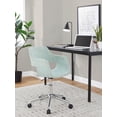 thumbnail image 2 of LumiSource Chrome Metal, Light Green Fabric Margarite Task Chair, 2 of 6