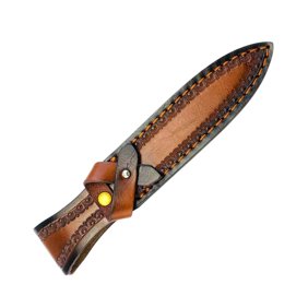 Leather Fixed Blade Sheath Reinforced Stitching Belt Hook Outdoor Essential