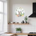 thumbnail image 7 of Large Wall Clock 12 Inch Easter Rabbits Round&nbsp;Silent Decorative Wall Clocks Battery Operated for Living Room Bedroom Kitchen Classroom Decor, Spring Rustic Daisy Floral Leaves White, 7 of 7