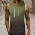 thumbnail image 2 of Mens Tank Top Drawstring Gradient Color Hooded Tank Shirts Casual Loose Muscle Workout Pullover Trendy Clothes, 2 of 5