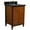 Walnut, variant on MCM 25" Rectangle Sink Solid Wood Vanity with Black Granite Stone in Walnut