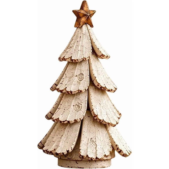 Vintage Lighted Christmas Tree Figurine, Christmas Tree Village with Warm Lights, Table Christmas Tree with Lights, Mini Tabletop Decor Warm Glow Home, Nostalgic Winter Pines Gift, Small