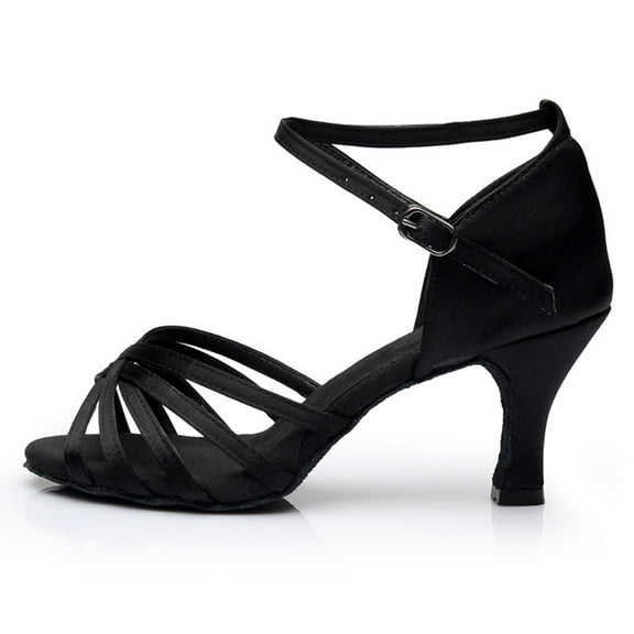 LOLIPPYY High Heel Summer Sandals in Black Sole for Dancing and Work