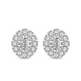 thumbnail image 3 of Lab Grown Diamond Fashion Earrings | 3 Carat IGI Certified Pear & Oval Shape | Dahlia Flower Fashion Lab Diamond Stud Earrings | 14K White Gold&nbsp; FG-VS Quality, 3 of 5