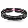 thumbnail image 1 of Edward Mirell Black Ti Pink Sapphire & Pink Anodized 4mm Band, 1 of 4