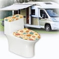 thumbnail image 6 of HELLHERO Abstract Floral Art Toilet Top Cover Set & 2 Piece Bathroom Toilet Cozy Set & Stretch for Bathroom Supplies, 6 of 8