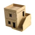 thumbnail image 2 of 1/72 Miniature Wooden House Architecture Scene Model for Model Railway Scene Style B, 2 of 8