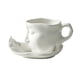 thumbnail image 1 of Taza de café de cerámica personalizada con diseño de arte facial, estilo de belleza concentrado, té negro, regalo de boda para San Valentín., 1 of 1