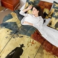 thumbnail image 3 of Castle Fairy Western Cowboy 7pcs Bedding Comforter Set,Graffiti Splash Queen Bedding Sets Super Cozy,USA Flag Queen Sheet Sets,Ultra Soft Rustic Home Decor,Reversible, 3 of 8