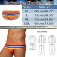 thumbnail image 6 of Gubotare Mens Bikini Swimwear Low Rise Swim Briefs Solid Bathing Suit Swimsuit with Elastic Drawstring (Orange,M), 6 of 7