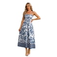 thumbnail image 4 of WIHOLL Maxi Dresses for Women 2026 Spaghetti Strap Flowy Boho Long Sundress with Pockets Spring Summer Beach Vacation, 4 of 11