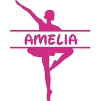 Ballerina Ballet Dancer Dance Customized Wall Decal - Custom Vinyl Wall Art - Personalized Name - Baby Girls Boys Kids Bedroom Wall Decal Room Decor Wall Stickers Decoration Size (30x15 inch)