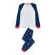thumbnail image 5 of Pijama navideño familiar con estampado de árbol, cuello redondo clásico a juego, estilo casual, ropa de vacaciones., 5 of 8