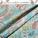 thumbnail image 4 of Juego de cama reversible con colcha y diseño floral de hojas de coral azul turquesa, cubrecama ligero para todas las estaciones (turquesa, tamaño king, 3 piezas), 4 of 5