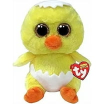 TY Beanie Boos - PEETIE the Easter Chick in Egg (Glitter Eyes)(Regular Size - 6" Plush) (BONUS 1 FUN CHOPS)