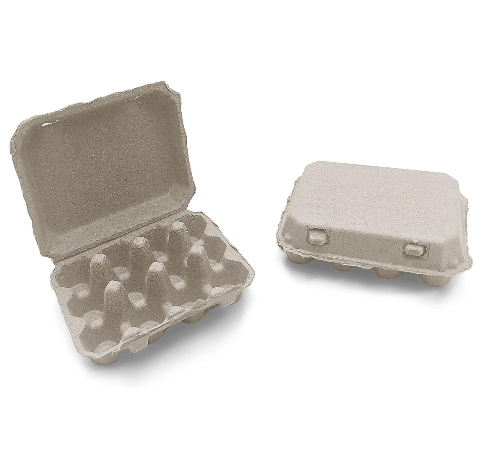 Quail Egg Cartons - Recycled Cardboard Paper Pulp 3x4 Square Style - Holds One Dozen Eggs (30)