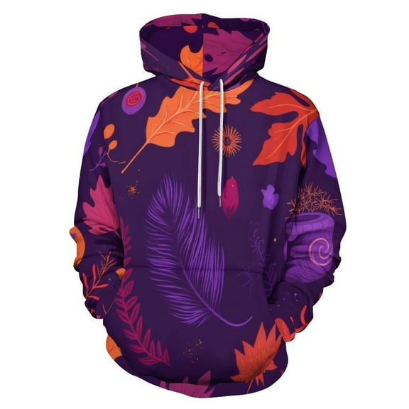 Vibrant Autumn Leaves Pattern 3d Sweatshirts Hoodie Fashion Casual Personality Men's Women Street Hoodie Pullovers Long Sleeve Comfortable Top