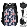 thumbnail image 3 of Balery Rose Flowers Mochila con carga USB para hombre y mujer - Mochila impermeable y antirrobo para laptop con puerto USB para viajes, trabajo, 3 of 7