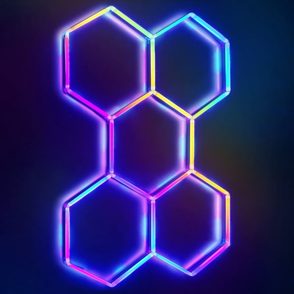 Luminaria GOSLARLIT, paquete de 24 luces LED hexagonales RGB IP54