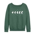 thumbnail image 3 of Instant Message - Cat Moon Phases - Women's Lightweight French Terry Long Sleeve Shirt, 3 of 6