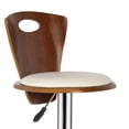 thumbnail image 3 of Armen Living Seattle Adjustable Faux Leather Bar Stool in Black, 3 of 6
