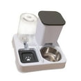 thumbnail image 4 of Comedero automático para perros y gatos 2 en 1 comedero y dispensador de agua para una fácil limpieza gris blanco, 4 of 9
