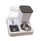 thumbnail image 4 of Comedero automático para mascotas con doble cuenco y gran capacidad, estación de alimentación antivuelco gris blanco, 4 of 9