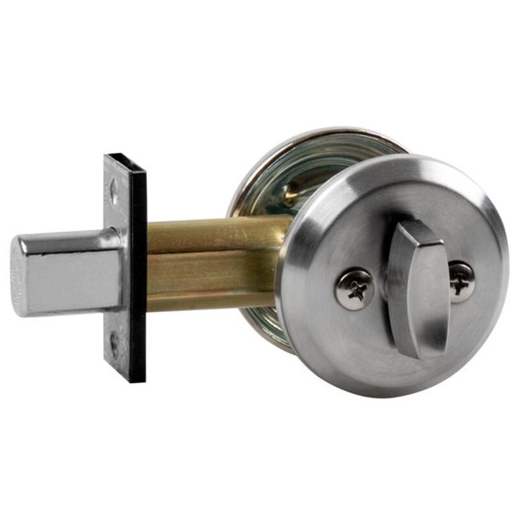 Yale D242 626 Blank Plate x Thumbturn Deadbolt Grade 2 2-3/4 Backset 2-1/4 X 1 Face Satin Chrome