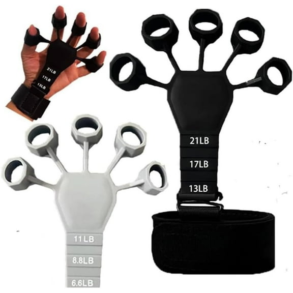 2PCS Grip Strength Trainer,Finger Strengthener, the gripster Strength Trainer,Hand Grip Strengthener 6 Resistant Level Finger