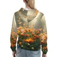 thumbnail image 7 of Honeii Butterflies In Flower Field Pattern Womens Oversized Hoodies Long Sleeve Sweatshirts Pullover Fall Outfits with Pocket-X-Large, 7 of 7