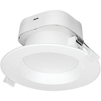 Satco 4 In. Direct Wired IC Rated White 3000K LED Recessed Light Kit S39012