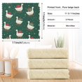 thumbnail image 3 of 6PCS Dish Towels and Dish Cloths Reuseable Dishcloths Sets for Washing Dishes, Cooking, Baking Size 11" x 11" White Goose Carrying Christmas Gift, 3 of 9