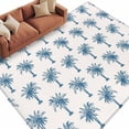 thumbnail image 6 of Blue Palm Trees Area Rug 5x7 Washable Rug Non Slip Summer Botanical Tropical Plants Large Area Rug Soft Stainresistant Indoor Floor Carpet for Living Room Bedroom Home Office Dining Room Nursery, 6 of 8