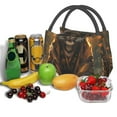 thumbnail image 3 of Yiaed Tiger In The Fallen Leaf Forest Print Lunch box lunch bag Portable Insulated Lunch Box for Women Men Cooler Tote Bag with Front Pocket for Work Picnic Travel, 3 of 6