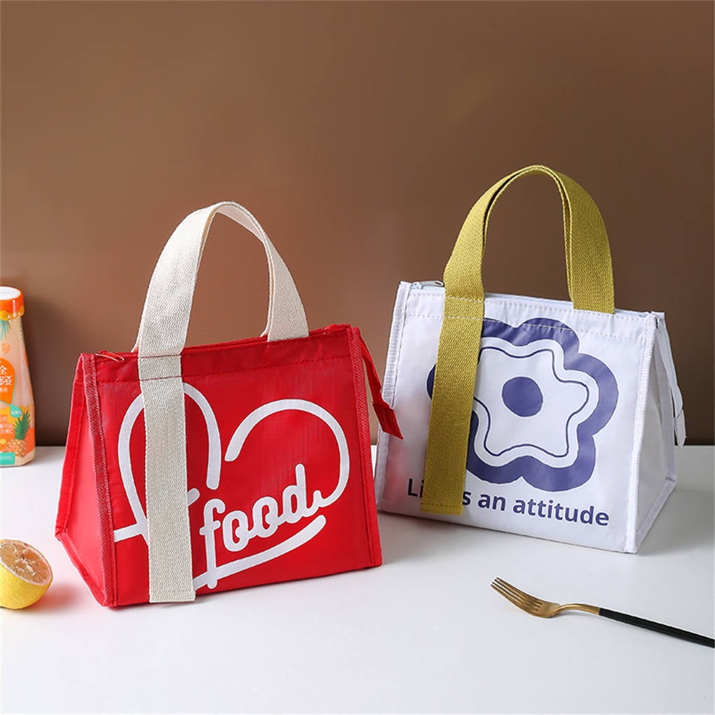 Lunch Bag Waterproof Oxford Cloth Insulation Lunchbox Fruits Drink 