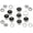 Black, variant on 20 Sets 10MM White Pearl Snaps Fasteners Pearl-Like Button for Western Shirt Clothes Popper Studs (White)