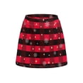 thumbnail image 5 of Yuyamidu Red Buffalo Grid Women's Athletic Skorts Christmas Snowflake Tennis Skirts with Shorts High Waisted Golf Skort with Pocket Size XS, 5 of 8