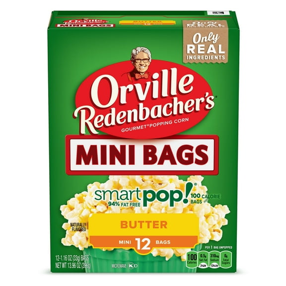 Orville Redenbacher's SmartPop! Butter Microwave Popcorn, Mini Bags, 1.16 oz (Pack of 6)
