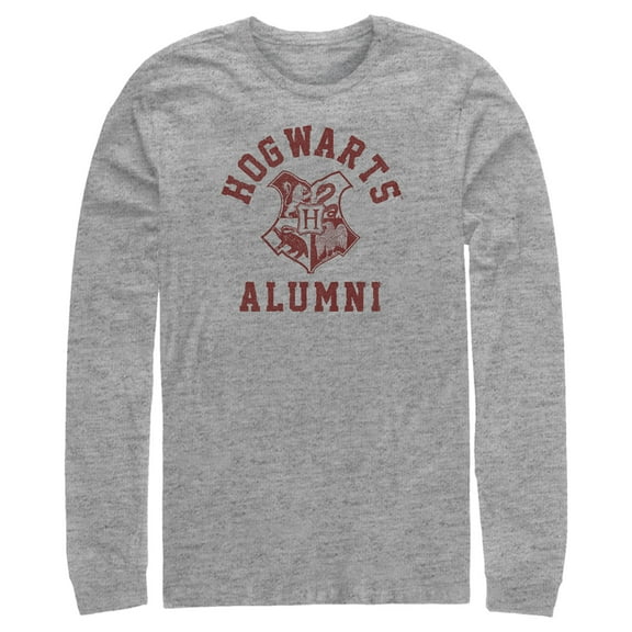 Men's Harry Potter Hogwarts Alumni  Long Sleeve Shirt Athletic Heather Large