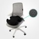 thumbnail image 3 of Cojín de espuma viscoelástica para asiento, almohada ortopédica antideslizante para espalda, soporte para espalda para silla de escritorio de oficina, malla negra Salvador Cojín del asiento, 3 of 10