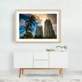 thumbnail image 5 of South Beach - Miami Florida Photography Cityscape Skyline Palm Tree Tropical Architecture Sunset Modern Art Oak Framed Wall Art Print 5 x 7 inches, 5 of 6