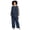 Navy, variant on Women's Plus Size 2-Piece Beaded Mesh Sleeve Pant Suit