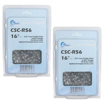 2-Pack 16-Inch Chainsaw Chain Replacement for Poulan ES300 - (16", 3/8", .043", 56 Drive Links)
