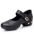 thumbnail image 1 of Nuevos zapatos de baile de malla para mujer, niñas, señoras, salón de baile latino, zapatos de baile modernos para práctica de Salsa, punta cerrada, suela de goma suave, 1 of 5