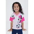 thumbnail image 2 of Disney Minnie Mouse Mesh Soccer Jersey T-Shirt Toddler to Big Kid, 2 of 5