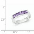 thumbnail image 3 of Sterling Silver Polished Purple Cubic Zirconia Ring, 3 of 3